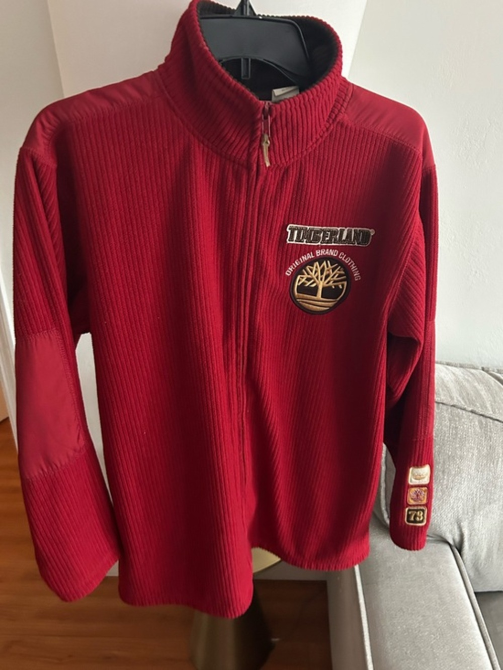 TIMBERLAND Fleece Full Zip Logo Jacket Sweater M Size XL Boys M Adult
